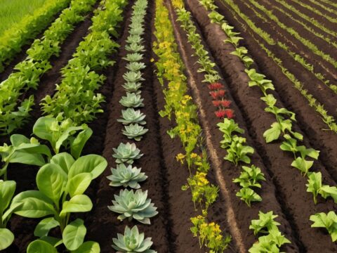 Orto urbano sostenibile con ortaggi freschi per promuovere la sicurezza alimentare locale