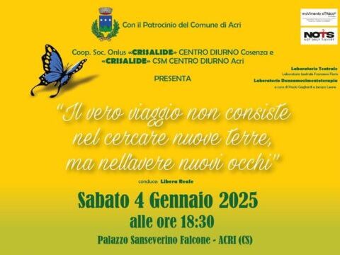 Un Viaggio di Inclusione: Evento "Il Vero Viaggio" il 4 Gennaio ad Acri