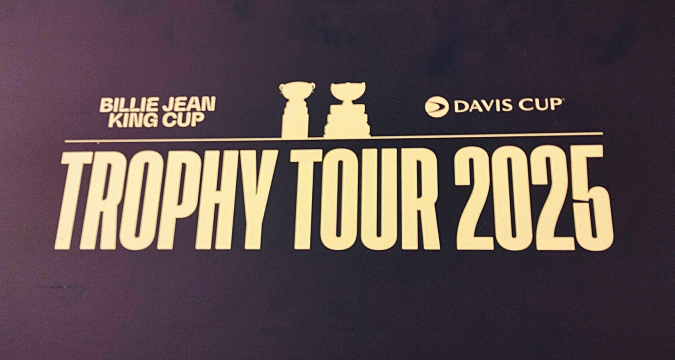 Diamante celebra il tennis mondiale ospitando il Trophy Tour 2025