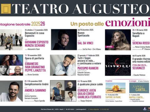 Un cartellone ricco di musical, commedie e concerti: da Sal Da Vinci a Massimo Ranieri, Napoli torna protagonista sul palco del Teatro Augusteo