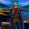 Gianni Fiorellino sul palco dell’Arena Flegrea durante il Rock Show a Napoli