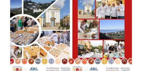 "Il Sole di Massa: dessert creato da Massimo Di Sarno per La Tavola dei 300"