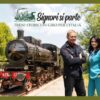 Treno storico in viaggio tra i paesaggi italiani nel programma Signori si parte su La7