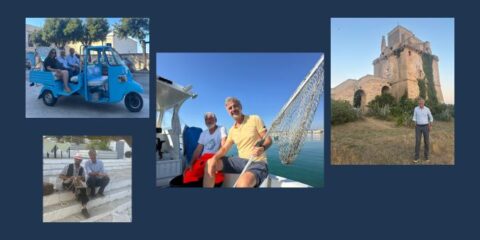 Beppe Convertini in Puglia per Azzurro Storie di Mare su Rai 1