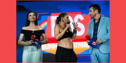 Claudio Guerrini sul palco dell’RDS Summer Festival 2025 durante la prima serata su TV8