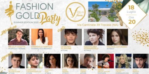 Red carpet al Fashion Gold Party 2025 nella splendida Villa Flavia a Trecase