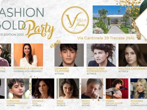Red carpet al Fashion Gold Party 2025 nella splendida Villa Flavia a Trecase