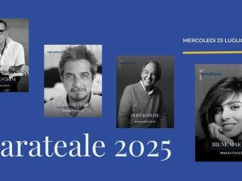 Locandina ufficiale evento Marateale 2025 con programma e ospiti del 23 luglio a Maratea