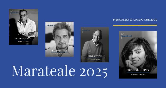 Locandina ufficiale evento Marateale 2025 con programma e ospiti del 23 luglio a Maratea