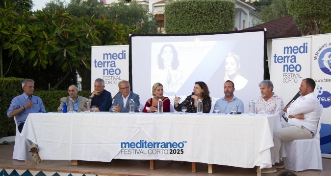 Cristina Donadio alla conferenza stampa del Mediterraneo Festival Corto 2025