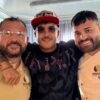 Ciro e Salvatore Poppella durante il buffet alla terrazza VIP del concerto di Geolier