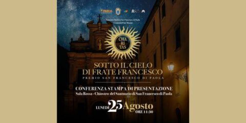 Locandina ufficiale conferenza stampa “Sotto il Cielo di Frate Francesco” – Premio San Francesco di Paola