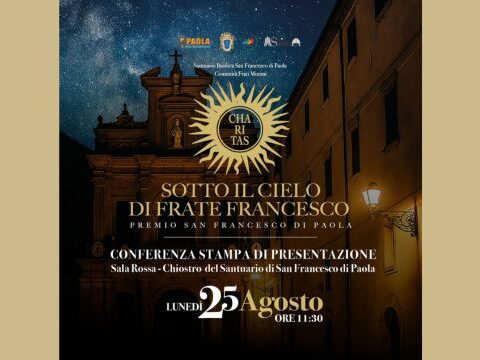 Locandina ufficiale conferenza stampa “Sotto il Cielo di Frate Francesco” – Premio San Francesco di Paola