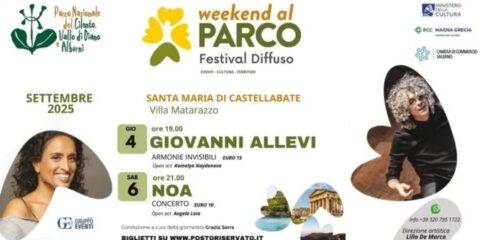 Weekend al Parco Festival Diffuso 2025 nel Cilento con Morgan, Allevi e Noa