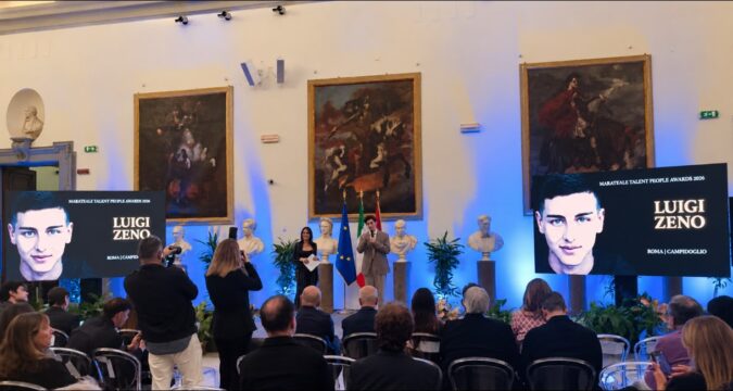 Luigi Zeno, il talento che cresce: premio ai Marateale Talent People Awards nella Sala della Protomoteca