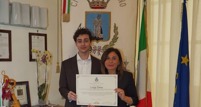 Ercolano rende omaggio a Luigi Zeno: riconoscimento al giovane talento tra Netflix e Rai 1