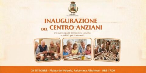 Inaugurazione del Centro Anziani di Falconara Albanese in piazza del Popolo
